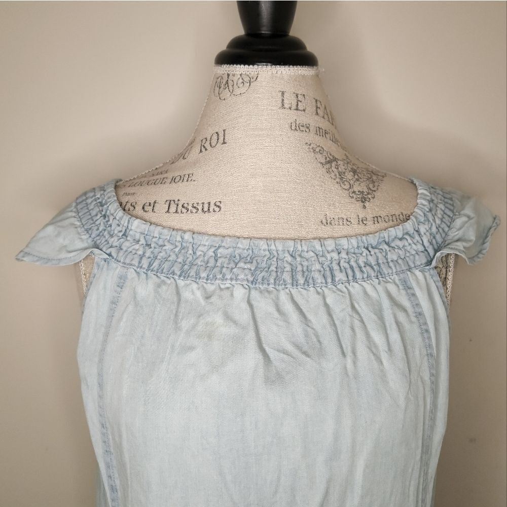 90s Ruffle Denim Mini Dress - Picture 5 of 11